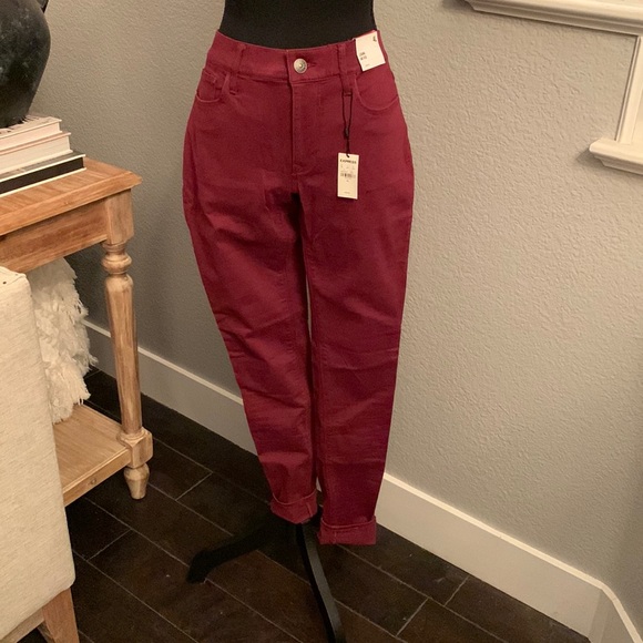 Express Denim - Express Mid Rise Skinny Red Jeans